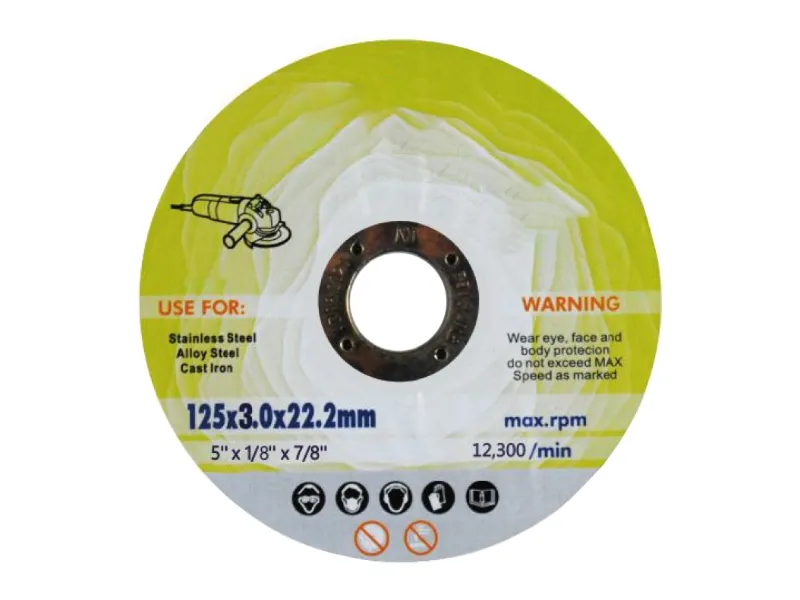 Disco de corte para aço inoxidável