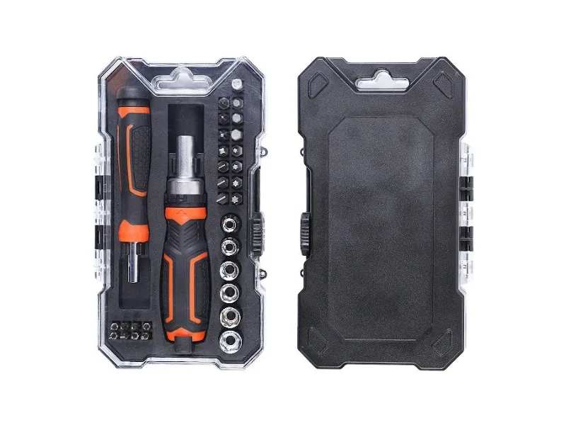 Conjunto de chaves de fenda e pontas com catraca de 31 unidades