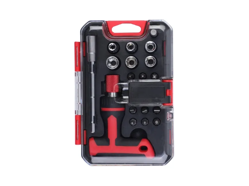 Conjunto de chave de fenda e bits de catraca de 18 unidades