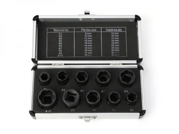 Conjunto extrator de porca descascada 10 unidades