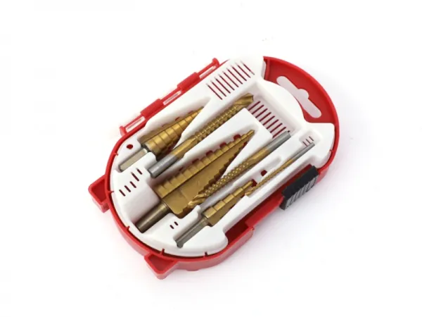 Conjunto de broca escalonada de 6 unidades e broca dente de serra