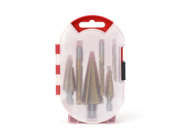 Conjunto de broca escalonada de 6 unidades e broca dente de serra