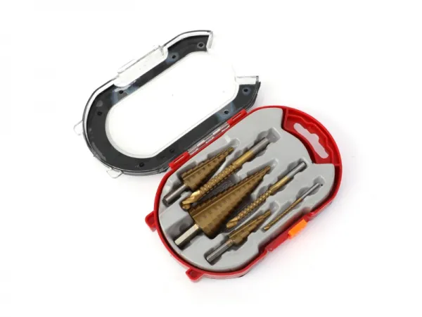 Conjunto de broca escalonada de 6 unidades e broca dente de serra