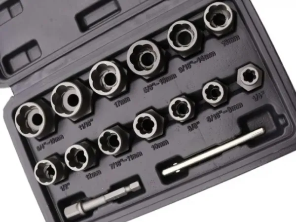 Conjunto de extrator de porca e parafuso de 15 unidades