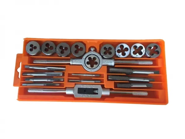 Conjunto métrico de torneira, matriz e broca de 20 unidades