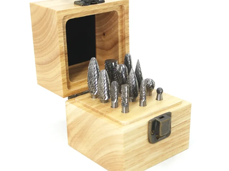 Conjunto de rebarbas de carboneto 12 unidades