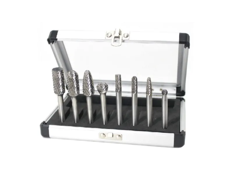 Conjunto de rebarbas de carboneto 8 unidades