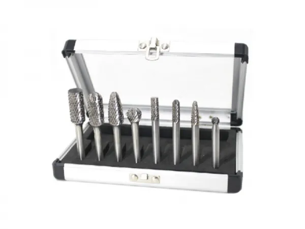 Conjunto de rebarbas de carboneto 8 unidades