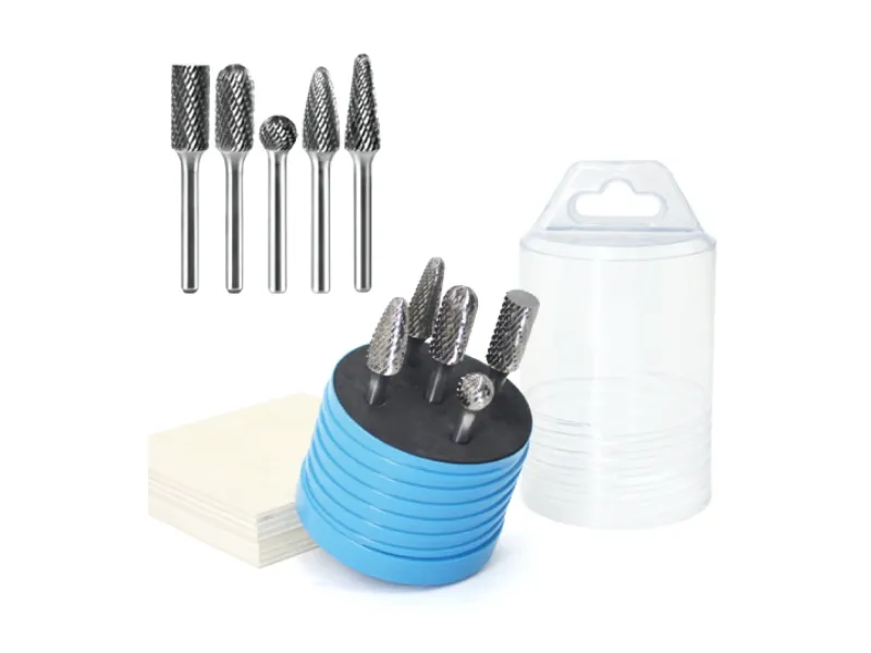 Conjunto de rebarbas de carboneto 5 unidades