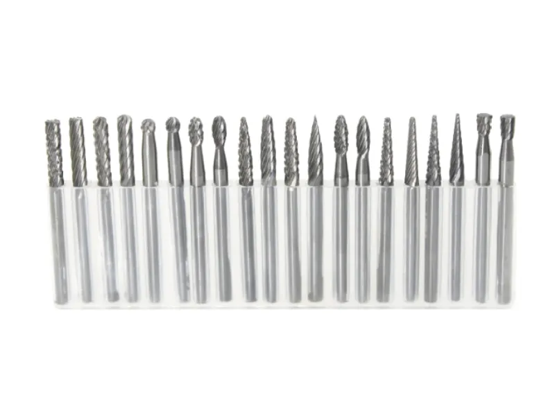 Conjunto de rebarbas de carboneto 20 unidades