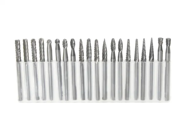 Conjunto de rebarbas de carboneto 20 unidades