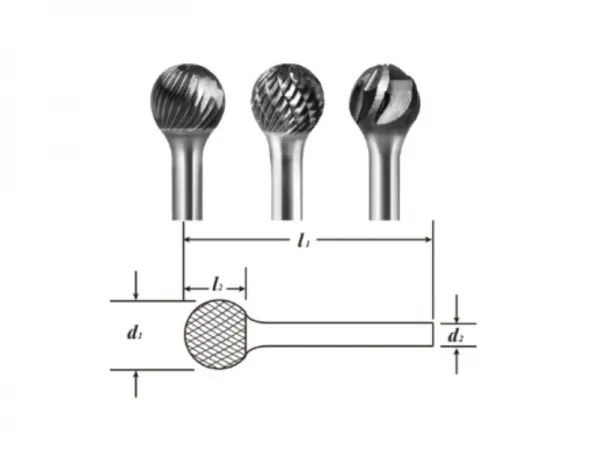 Rebarba de carboneto tipo D