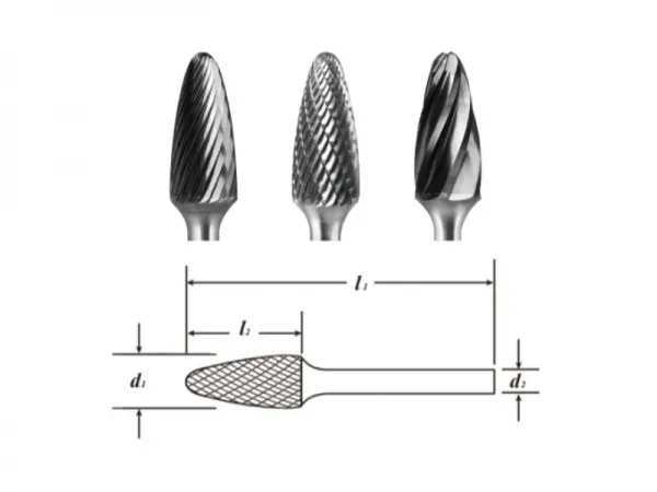 Rebarba de carboneto tipo F