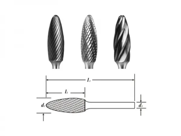 Rebarba de carboneto tipo H