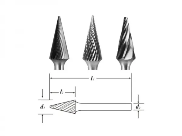 Rebarba de carboneto tipo M